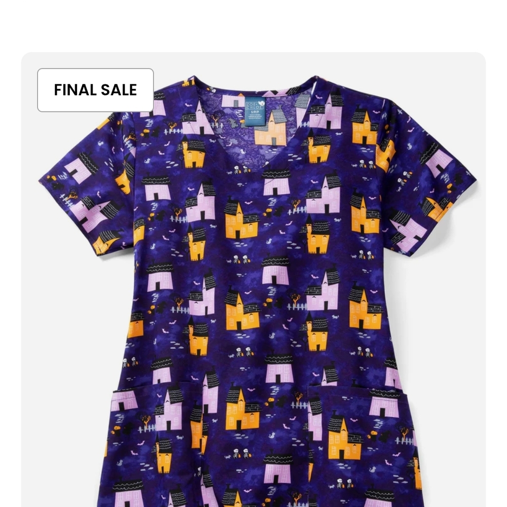 Women's Nightgown with Castle Print
